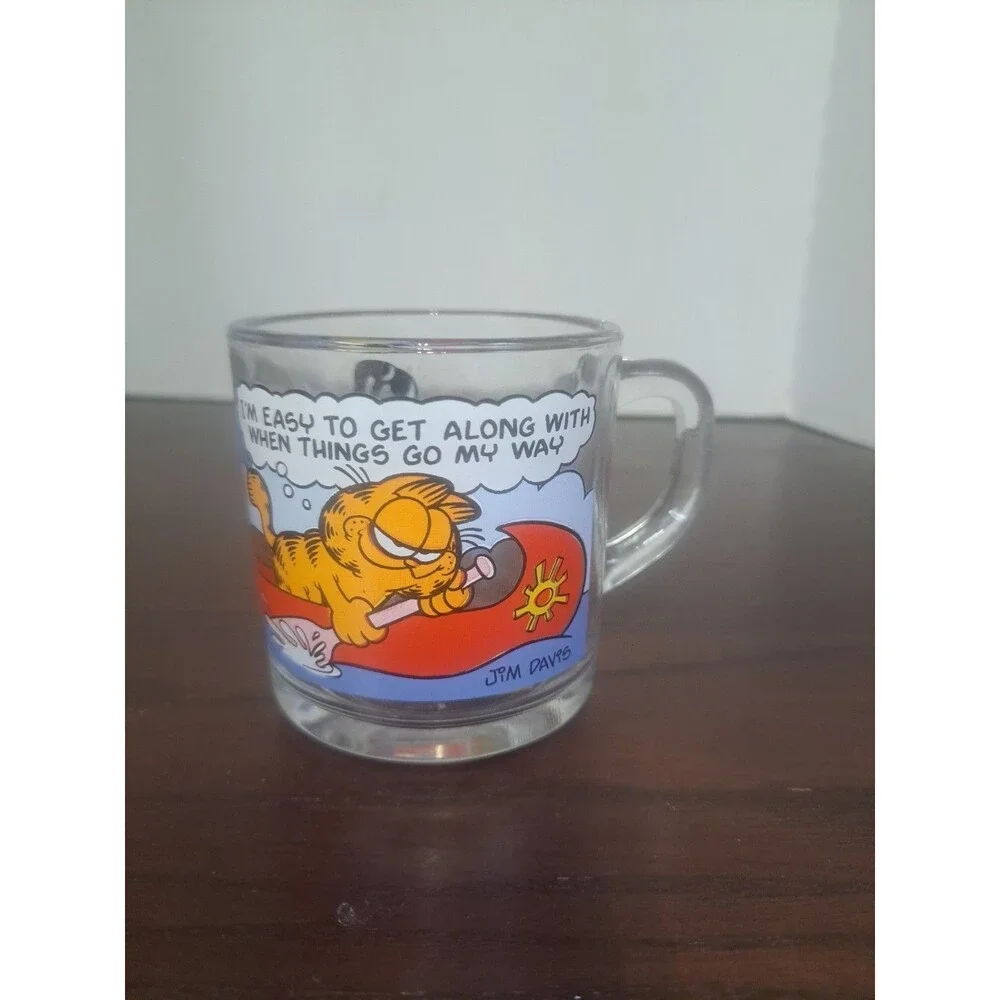 1978 McDonalds Anchor Hocking Garfield And Odie Im Easy To Get Along With Mug